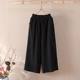 Summer Cotton and Linen Wide-leg Pants Women's Summer New Korean-style Loose plus size Casual Pants All-match Outer Wear Capri Pants
