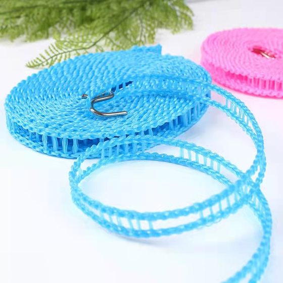 Anti-slip windproof clothesline thickened color bag fence clothesline quilt drying line outdoor travel clothesline