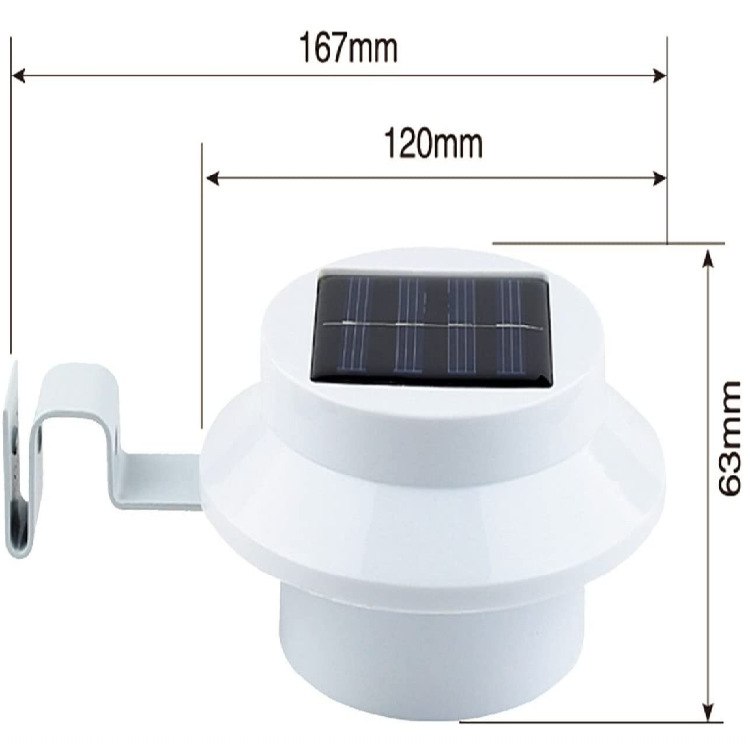 Guardrail LED solar light sink light outdoor rainproof wall light fence light solar railing eaves light
