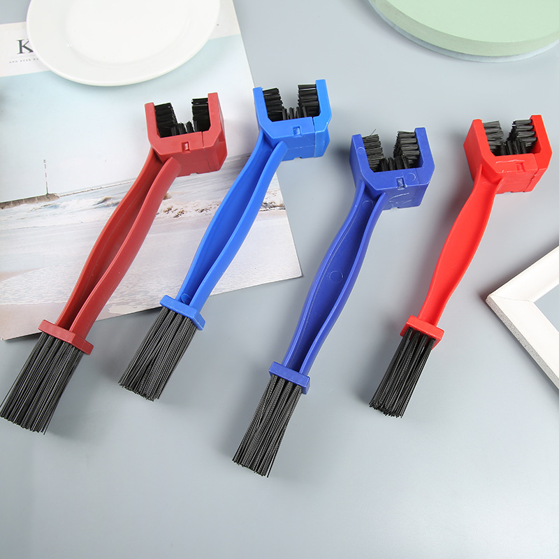 Supply three-sided chain cleaning brush bicycle chain brush motorcycle chain bristles brushing plate cleaning large brush