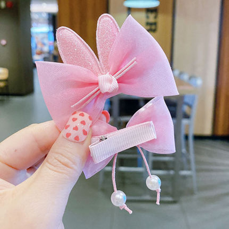 Épingle à cheveux pour enfants, jolie princesse coréenne, nœud, accessoires pour cheveux, frange de bébé, pince à cheveux cassée, pince à cheveux pour filles_voghion.com