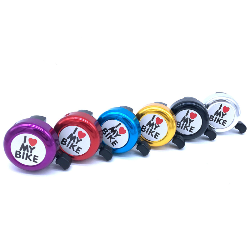Mountain Bike Bell Bicycle New Mini Red Heart Bell Riding Supplies Decoration Aluminum Alloy Bell Horn