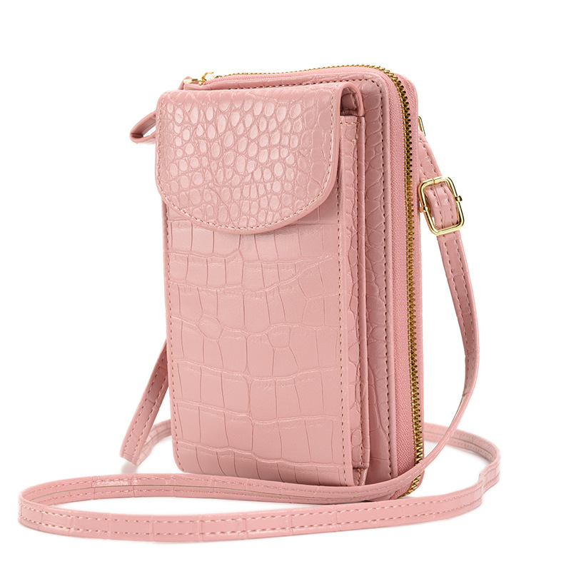 2023 New Fashionable Mobile Phone Bag Korean Style Fashionable Large Capacity Double Layer Wallet Multi-function Women Crossbody Bag