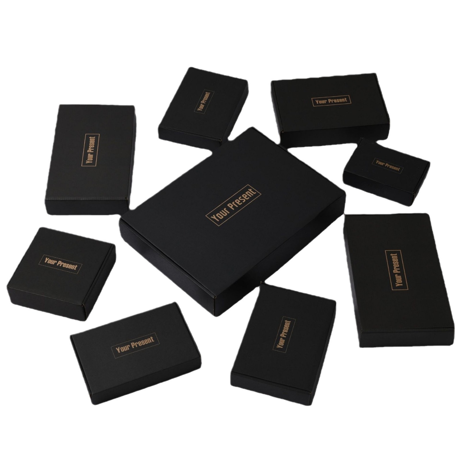 Black flying machine box wholesale extra hard packaging box coat jewelry cosmetics kraft carton express packing box in stock