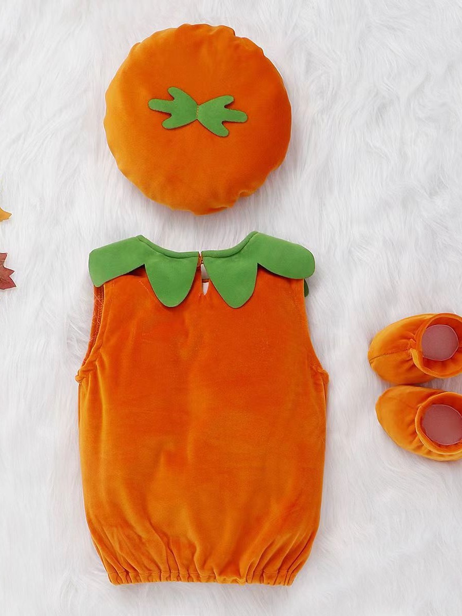Children's Halloween pumpkin costume baby cosplay style performance costume cute pumpkin baby costume foreign trade