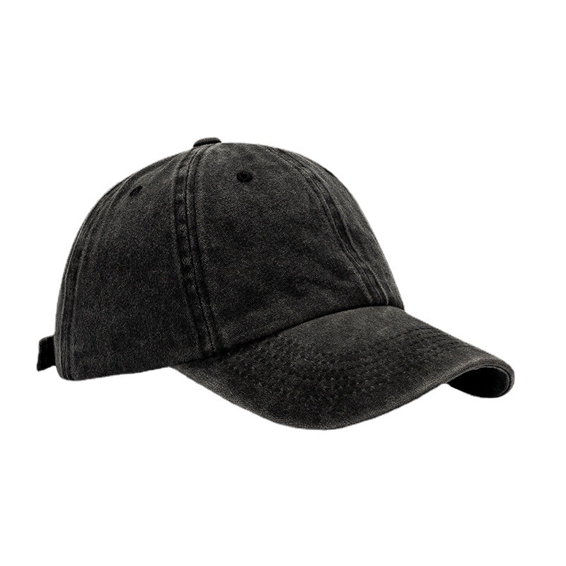New Spring Vintage Men's Washed Denim Baseball Cap Street Fashion Brand Hat Women's Fashionable Summer Curved Corner Cap