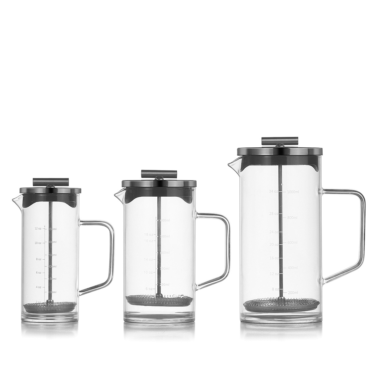 Heavy-bottomed Coffee Pot Borosilicate Glass Press Pot Brewing Coffee Appliance Press Coffee Pot Tea Sharing Pot