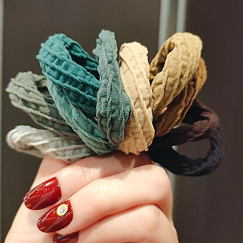 Basic Hair Ring Solid Color Rubber Band Girl's Tie-up ins Japanese and Korean Elegant Headwear Internet Celebrity New Simple Hair Ring Head Rope