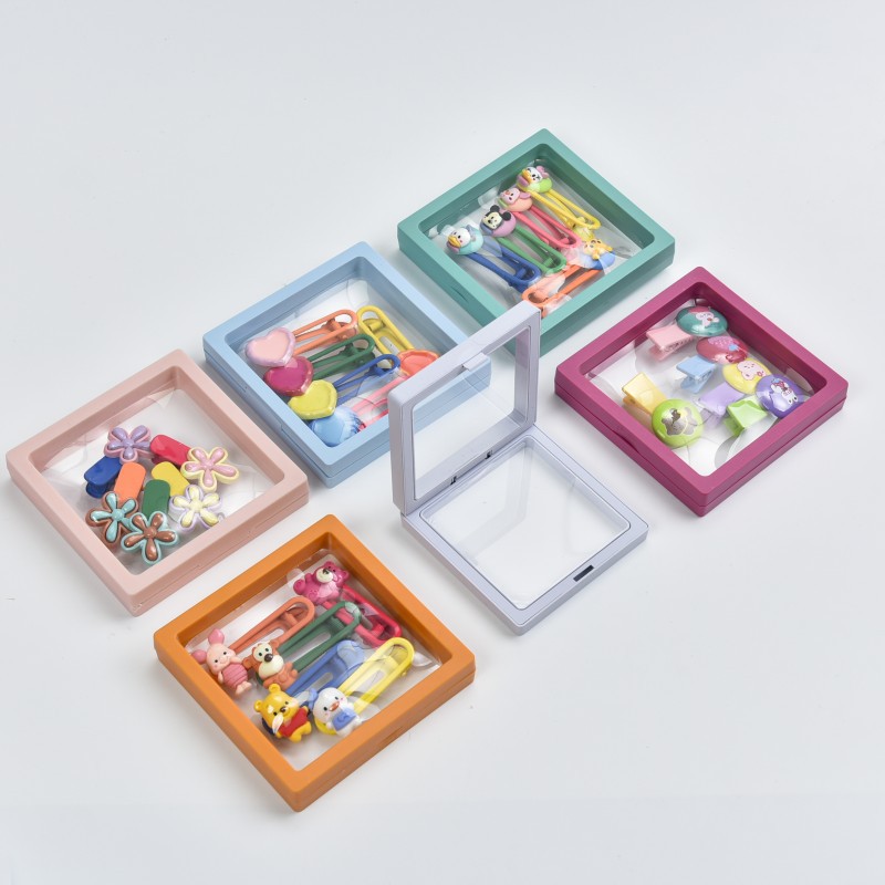 Wenplay PE Film Jewelry Rack Transparent Elastic Suspension Packaging Box Headwear Hairpin Storage Box Jewelry Display Rack