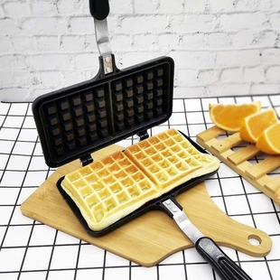 Waffle mold household gas creative baking waffle machine mold Japanese Plaid muffin waffle pan
