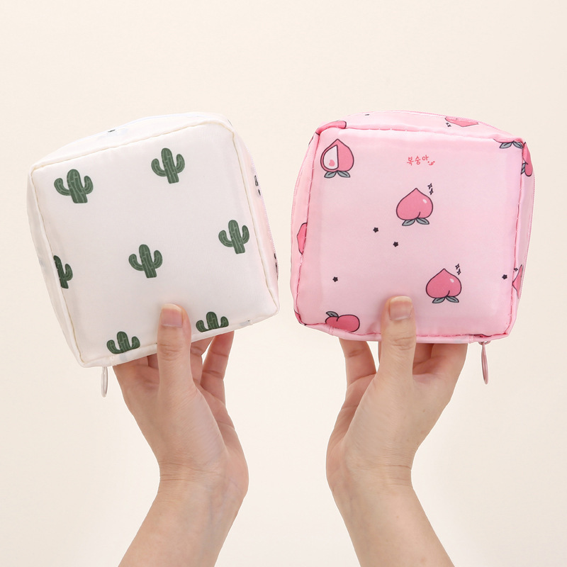 Cute Cartoon Girl Aunt Towel Storage Bag Large Capacity Girl Moon Sanitary Towel Storage Bag Portable Travel Bag