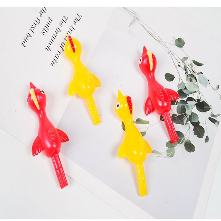 Amazon popular catapult chicken toy cute Turkey decompression small toy finger catapult promotional gift wholesale
