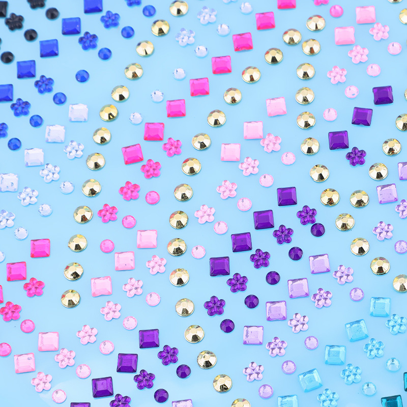Cross-border Amazon Explosions 15 Color 900 Face Stickers Crystal Stickers Stage Beauty Makeup Diamond Acrylic Diamond Stickers