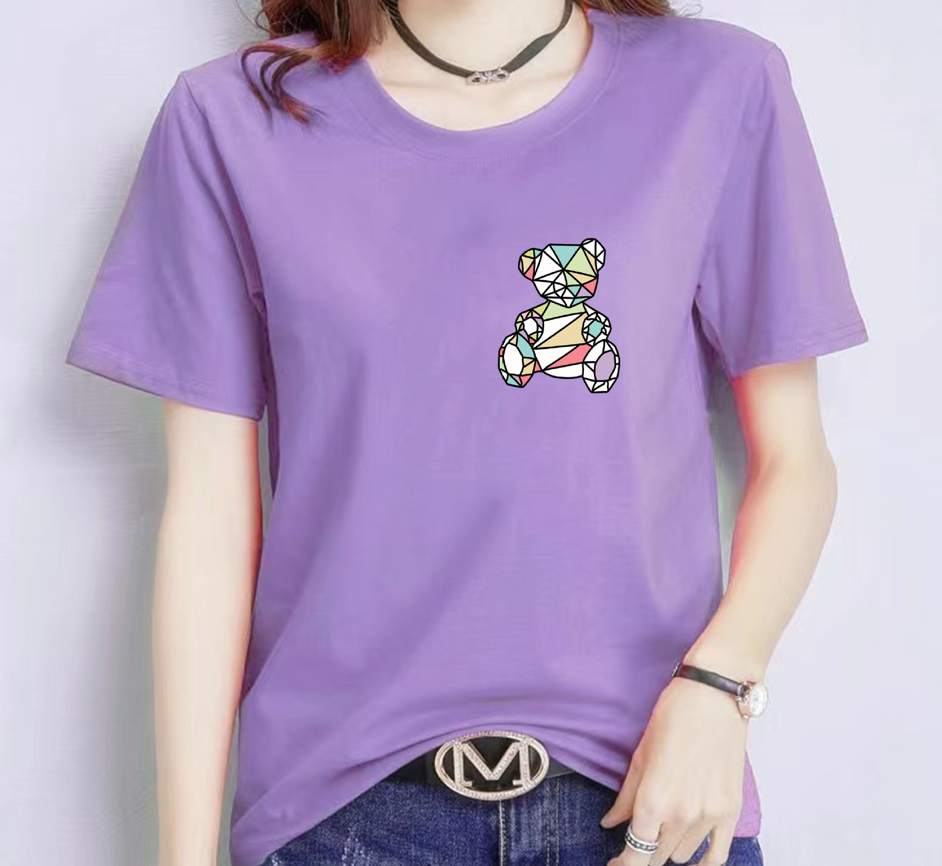 2021 new summer short-sleeved T-shirt women's clothing student Korean style loose plus size women's clothing factory wholesale one-piece delivery