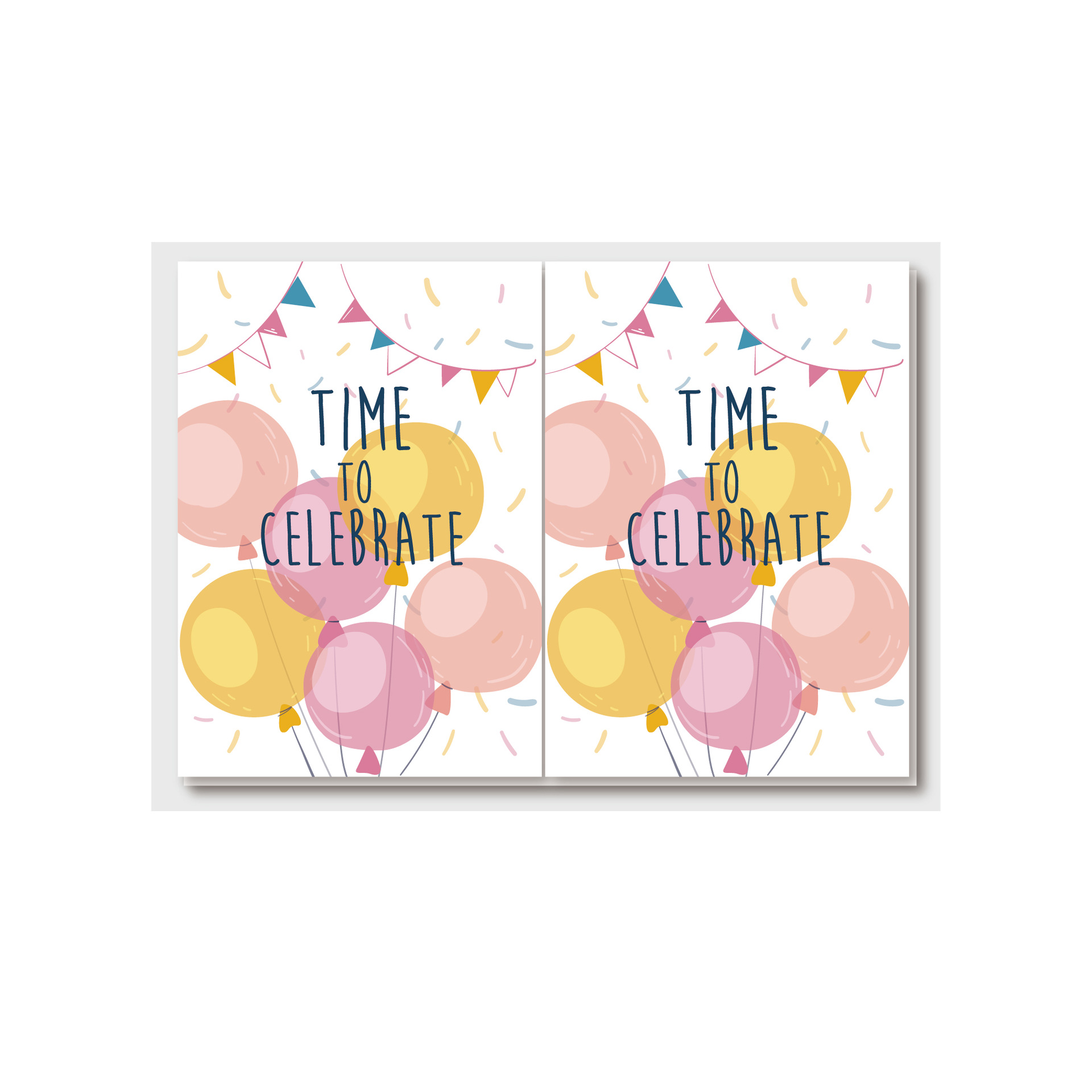 Cross-border happy birthday card birthday card combination suit ins envelope fold DIY birthday greeting card