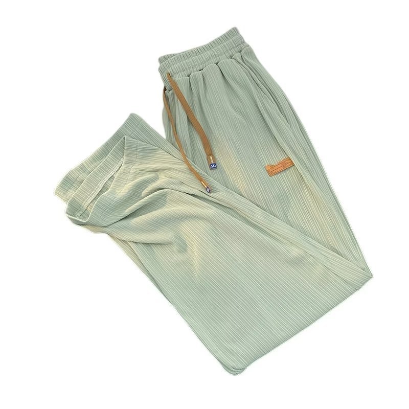 Ice Silk Pants Men's Quick-drying Casual Pants Men's Summer New Arrival Trousers Breathable Loose Men's Pants Draping Wide-leg Pants for Boys