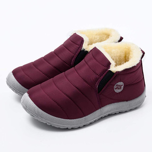 Cross-border New Cotton Shoes Waterproof Wear-resistant Lightweight Old People's Shoes Fleece-lined Cotton Boots Casual Non-slip Snow Boots Large Size