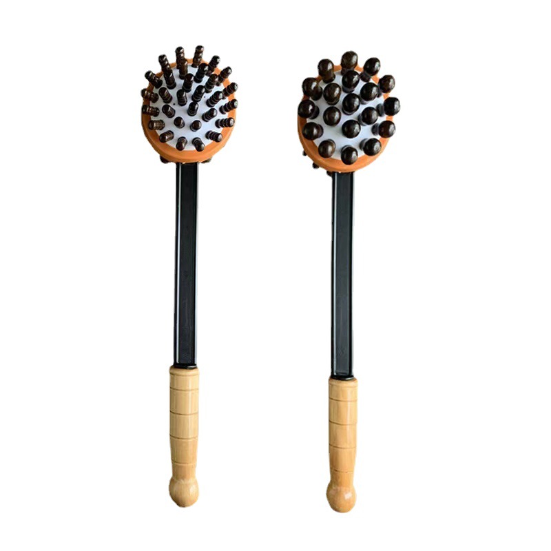 Hand-held wooden massage hammer meridian beat massager back neck and shoulder elastic old man knock hammer factory wholesale