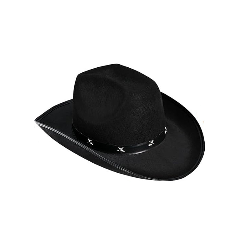 Amazon взрывы производителей в наличии пятиконечная звезда заклепка Western Cowboy Hat фестиваль Карнавальная Вечеринка рыцарь вдоль шляпы