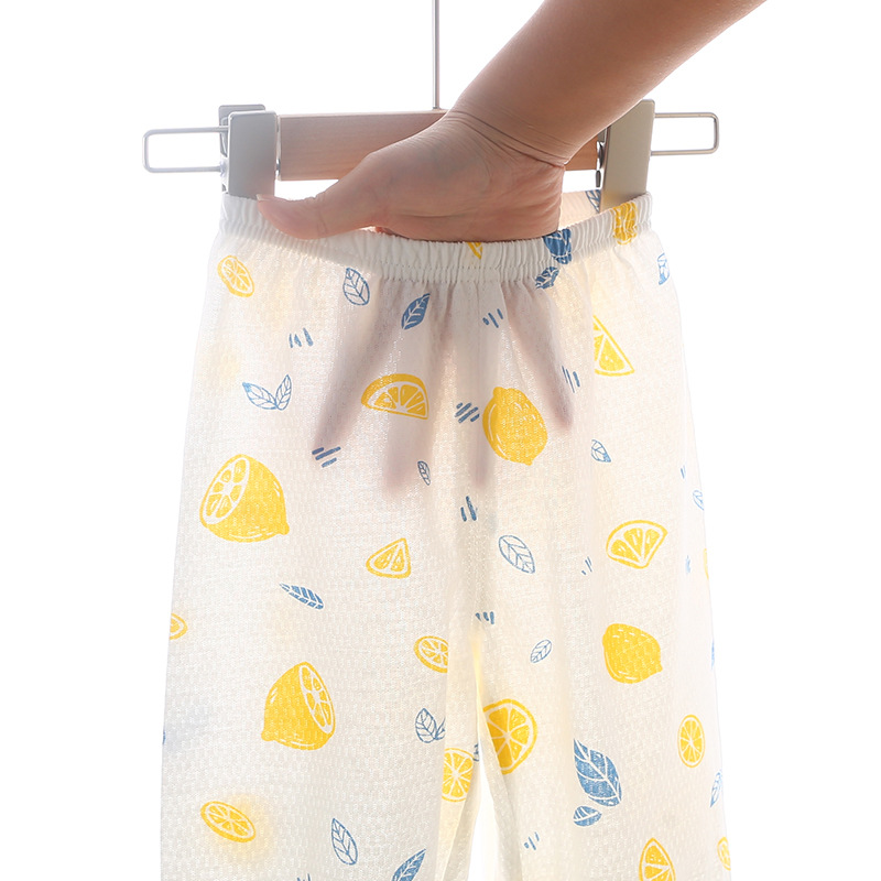 Baby pants summer boys and girls mosquito-proof pants thin baby cotton bloomers lightweight breathable cartoon printed pants