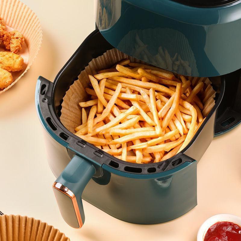 Air Fryer Special Paper Pad Paper Food Grade Oil Absorbing Paper Household Round Tin Paper Baking Pan Barbecue Silicone Oil Paper Non-stick