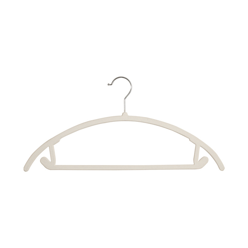 New plastic hanger flocking clothes support creative simple clothes rack seamless non-slip velvet drying rack wholesale