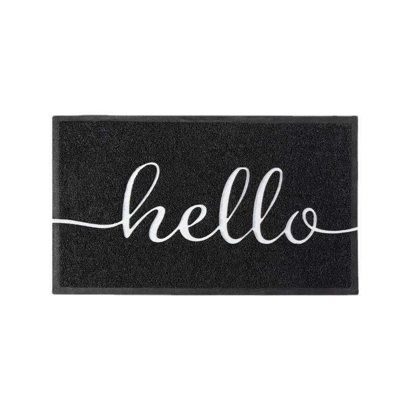 Amazon Factory Nordic Style Letter Entrance Door pvc Silk Ring Floor Mat Non-slip Floor Mat Door Rubbing Foot Mat