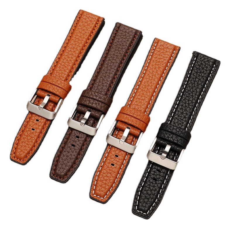 Factory direct silicone leather strap for Huawei Samsung Apple Universal new needle pattern bamboo pattern litchi pattern