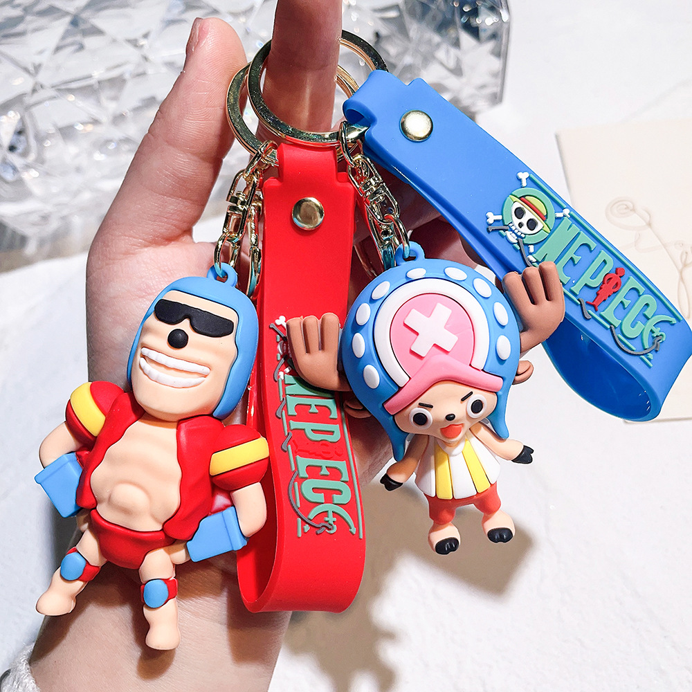 The Fourth Generation One Piece Key Chain Luffy Nami Shanzhi Solon Key Chain Dragon Ball Doll Men's and Women's Pendant Ornaments