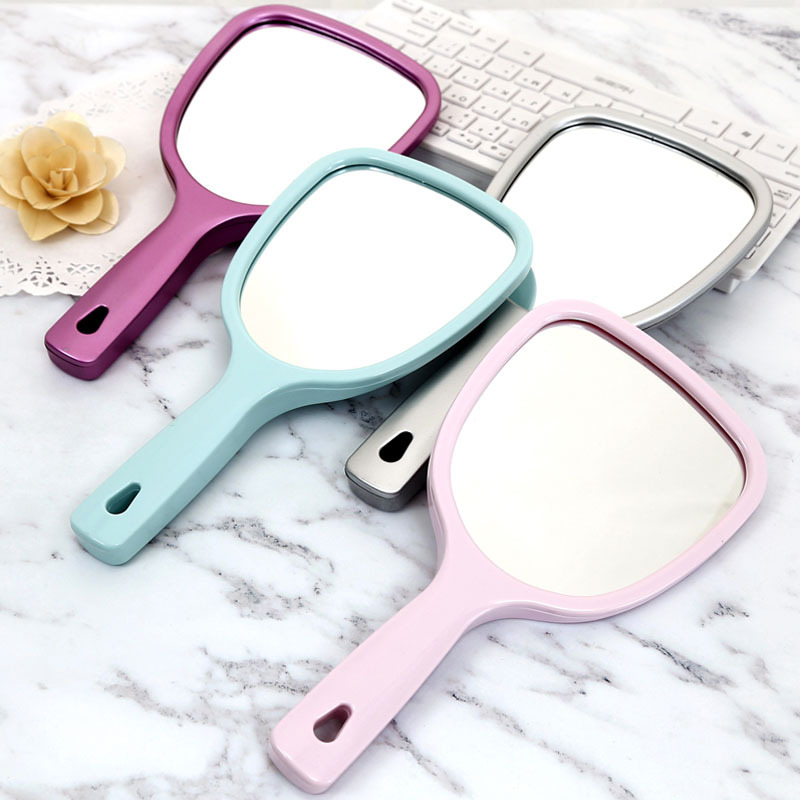 Dormitory Small Makeup Mirror Portable Small Mirror Mini Portable Mirror Small Handheld Handle Mirror Beauty Salon Dressing Mirror