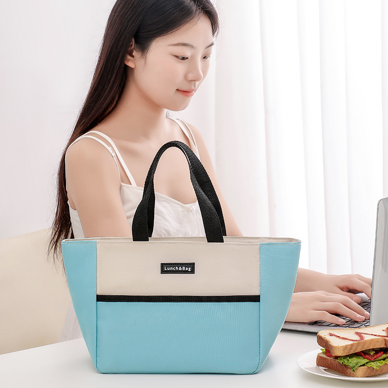 Liancheng new portable lunch box bag insulation large capacity student thickened lunch bag office worker with lunch bag
