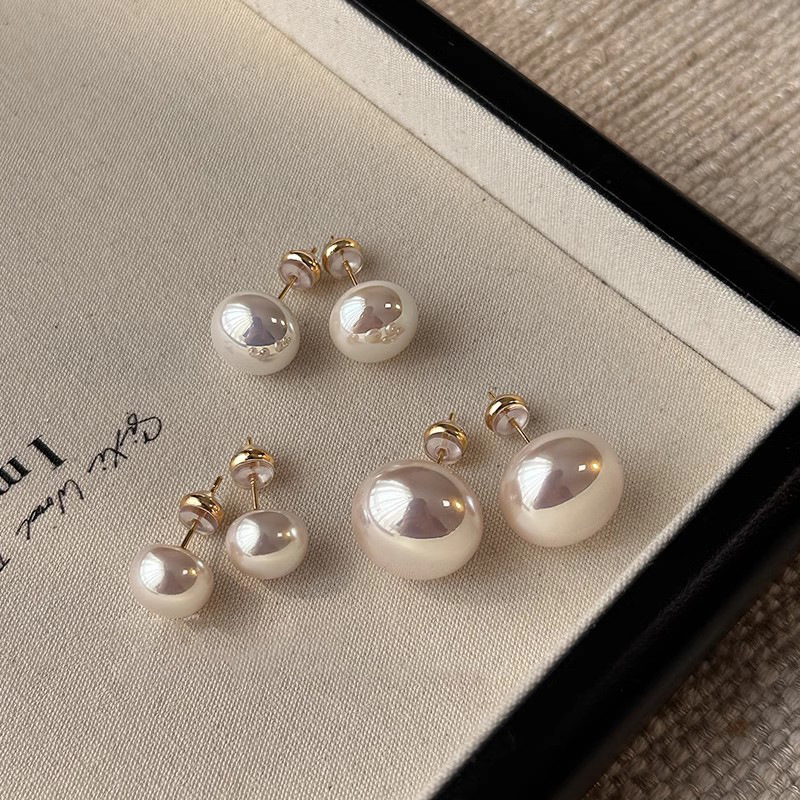 S925 silver needle niche exquisite pearl earrings versatile elegant bow earrings light luxury elegant high-grade earrings