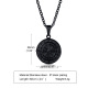 Black pendant + O chain 60cm