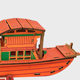 Nanhu red boat sailing model assembled wooden 3diy handmade simulation three-dimensional puzzle patriotic education wholesale