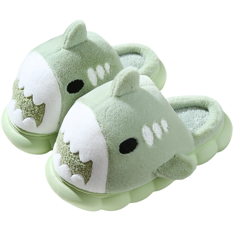 Pantoufles en coton avec sensation de merde, semelle épaisse d'hiver, automne et hiver, pour femmes, maison, intérieur, antidérapant, peluche, chaud, couple, pantoufles en coton, vente en gros_voghion.com