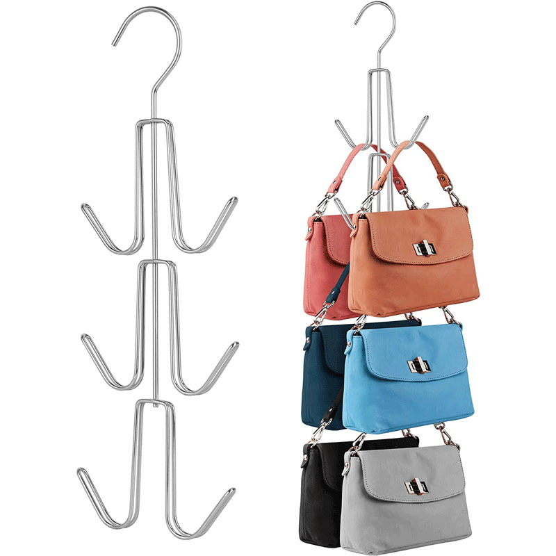 Metal Bag Storage Hook Household Wardrobe Multifunctional Storage Tie Hat Silk Scarf Hook Wallet Hanger