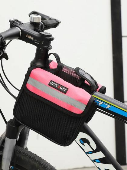 Bicycle Front Beam Bag Mountain Bike Mobile Phone Storage Bicycle Front Trailer Handle Bag Waterproof Hanging Bag Riding Equipment Accessories