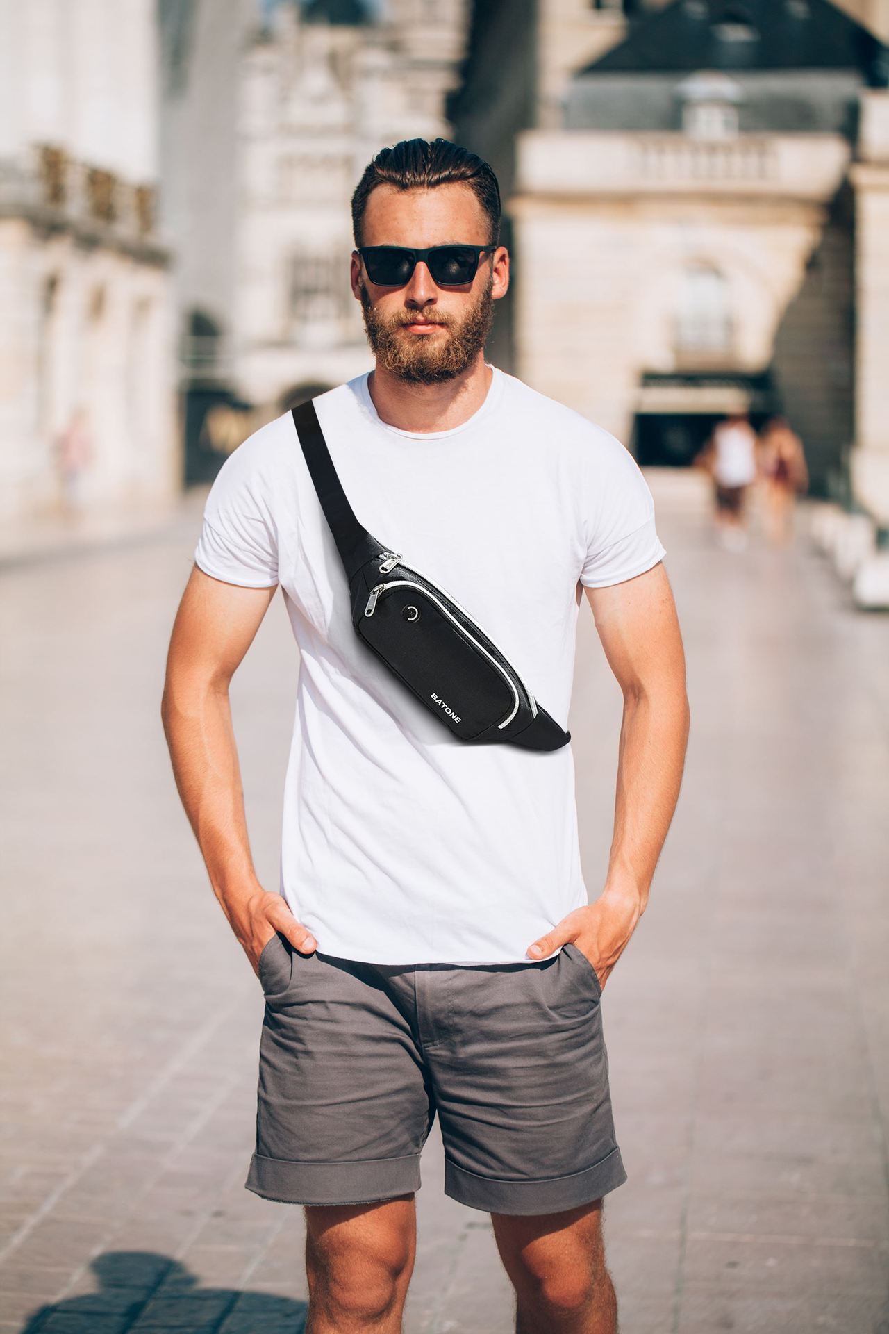 Close-fitting waist bag men's sports running mobile phone belt bag chest bag women's trendy small lightweight waterproof wear-resistant