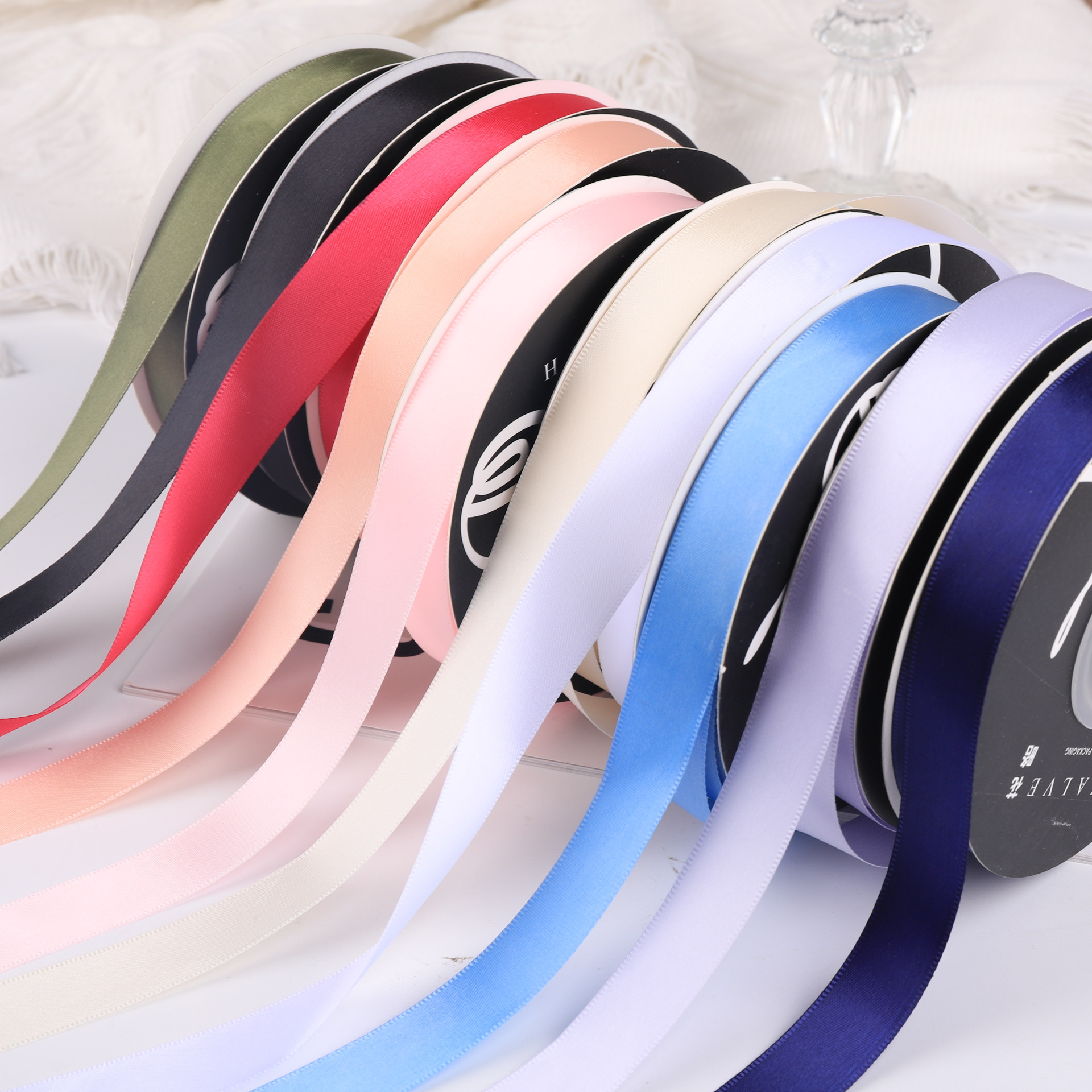 2.0cm Double-sided Polyester Belt Solid Color Ribbon Flower Flower Flower Flower Flower Ribbon Flower Shop Gift Strap Bow Ribbon