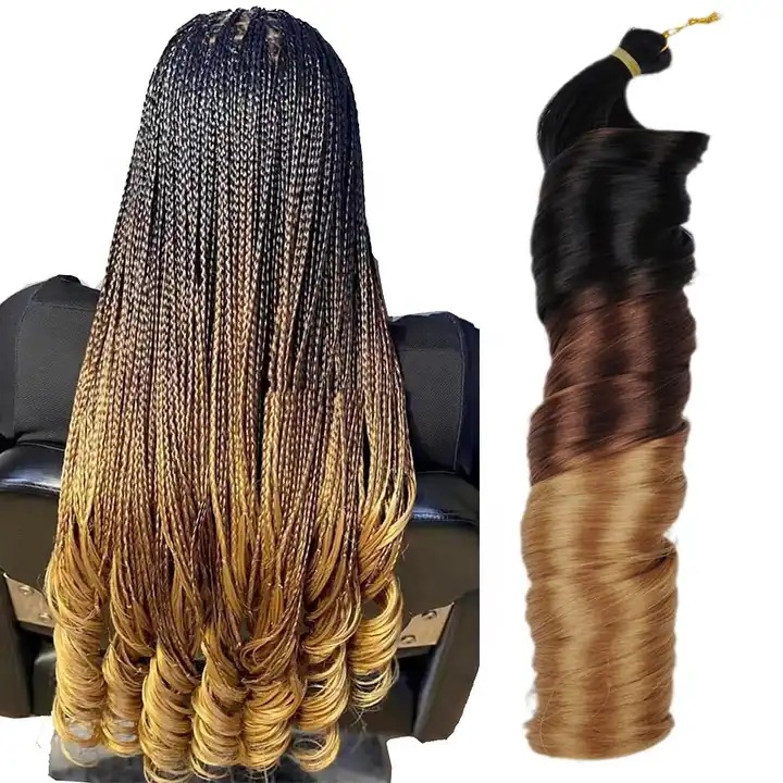 24inch French Curly crochet hair tube curved wig chemical fiber wig braid dirty braid braid hair