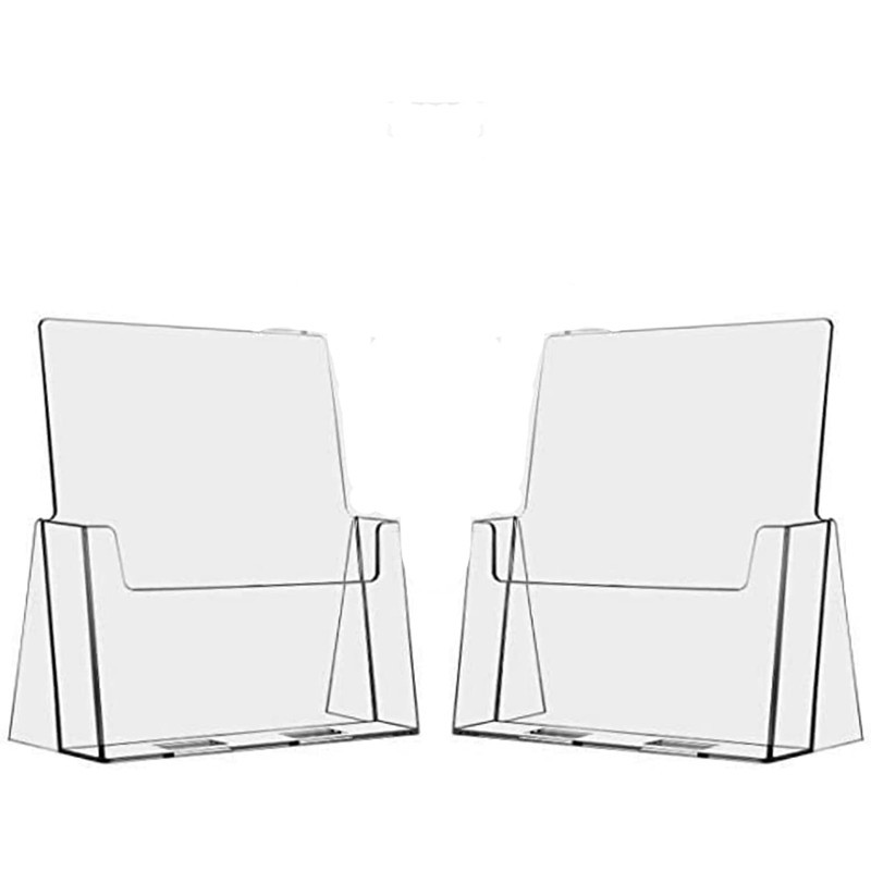 Transparent Acrylic Display Stand Acrylic Booklet Stand Home Desktop Decoration Office Information Magazine Stand