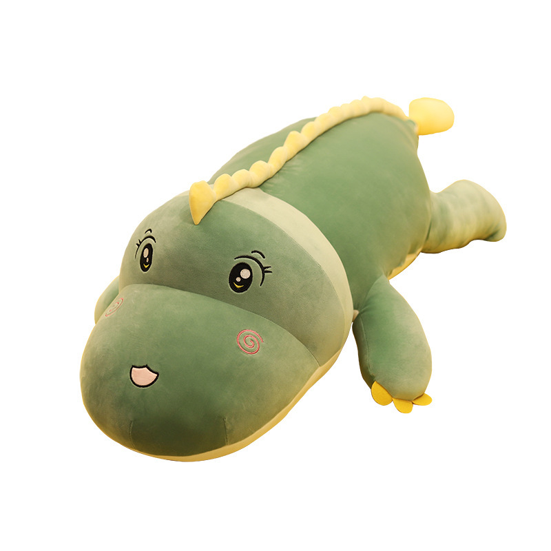 Cute Dinosaur Plush Toy Big Doll Bed Sleeping with Clip Legs Soft Pillow Doll for Boys and Girls
