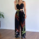 Amazon 2024 Cross-border Summer European and American Women's Personality Straight Pants Sexy Fashion Casual suit