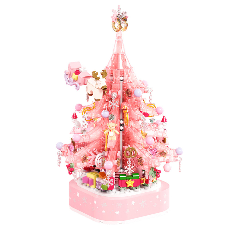 Senbao Building Blocks Assembled Christmas Tree Lighting Music Box Christmas bouquet compatible Lego toys Christmas holiday gifts