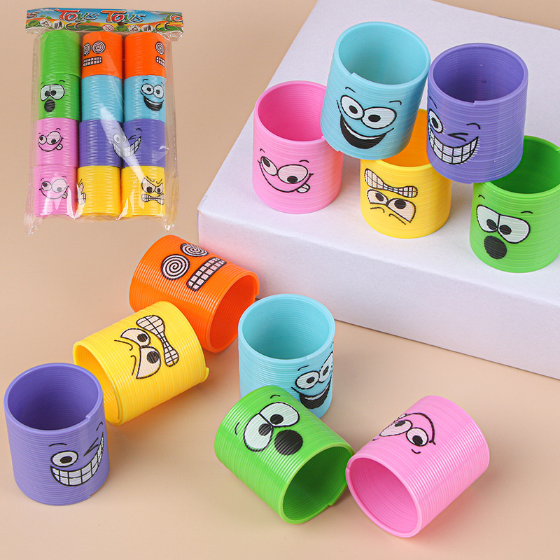 Cross-border rainbow circle wholesale mini small size rainbow circle toys children spring circle stall toys small gift toys