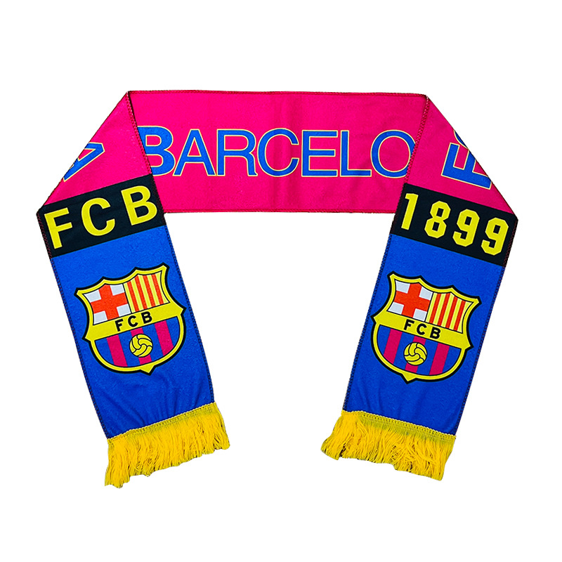 Football Fans Plush Scarf Premier League Club World Cup National Team Badge Scarf Decoration Cheer Gift Supplies