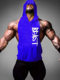 European and American Fitness Sports Hooded Vest Cotton European Size Sweat Pocket Hooded Letter Printed Hooded Sleeveless Sweater