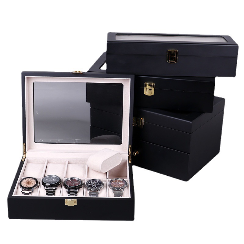 Tanyun Zhiyuan black matte paint 610120 watch box wholesale jewelry storage display box
