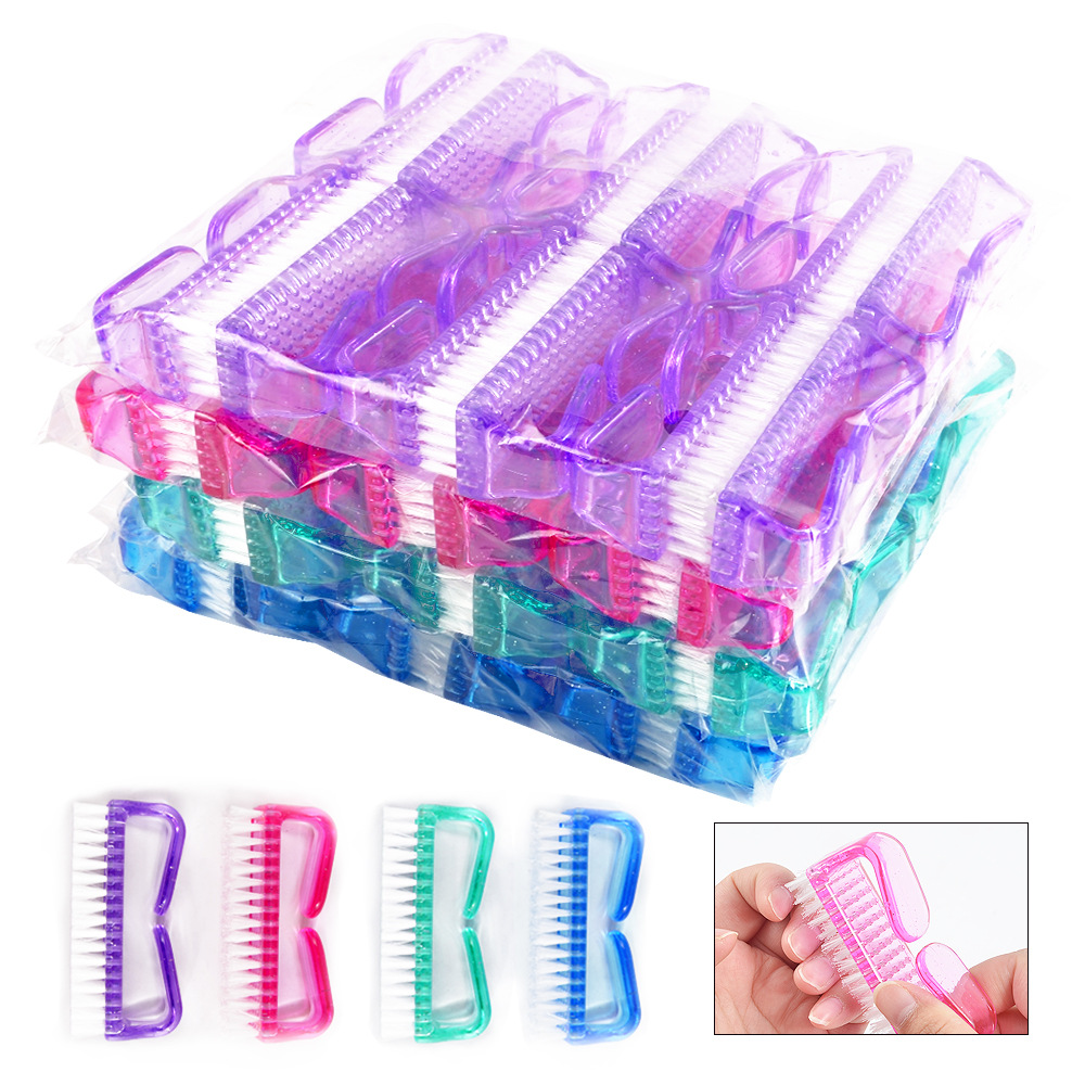 Nail Tools Large Plastic Horn Brush Nail Powder Brush Horn Brush Nail Cleaning Tools