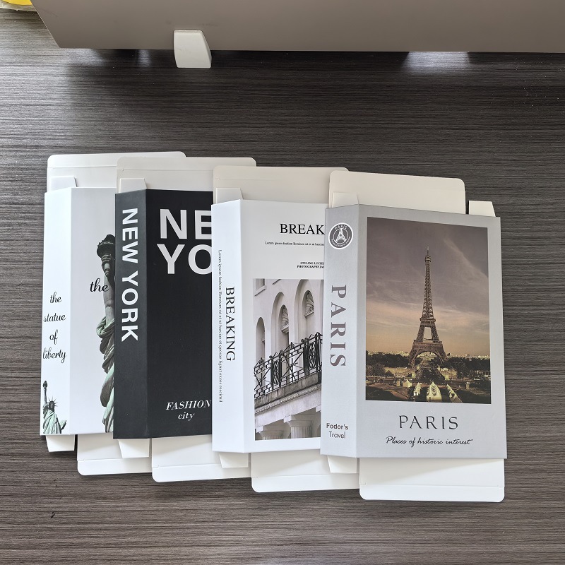Cross-border folding fake book decoration book simulation book creative modern simple English props book mold ins wind wholesale